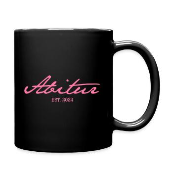 Abi '22 Motto mit Stil - Mission accomplished 2022 - Tasse einfarbig - Schwarz - Rechts