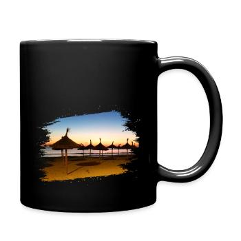 Mallorca - Summer beach in the evening sun - Full Colour Mug - black - Right
