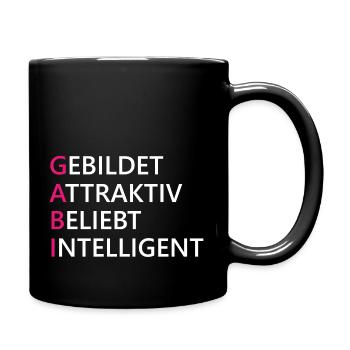 Gabi Name Geschenk - Tasse einfarbig - Schwarz - Rechts