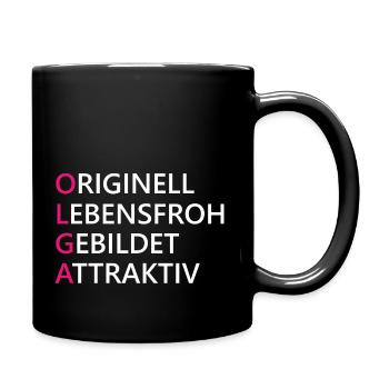 Olga Name Geschenk - Tasse einfarbig - Schwarz - Rechts