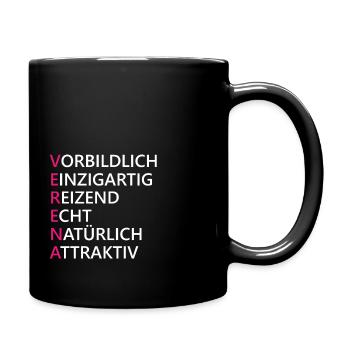 Verena Name Geschenk - Tasse einfarbig - Schwarz - Rechts