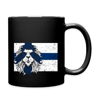 Finnland Löwen Flagge Finnische Flagge Geschenk - Tasse einfarbig - Schwarz - Rechts