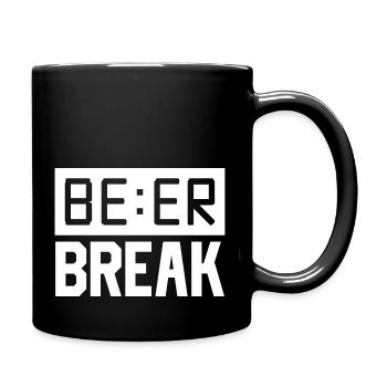 Pause bière O horloge - Mug uni - noir - Droite