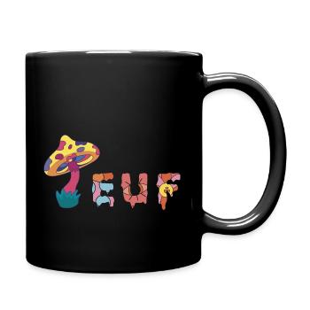Teuf - rave party - soundsystem teuffeur - Mug uni - noir - Droite