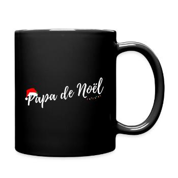 Papa de Noël cadeau papa père - Mug uni - noir - Droite
