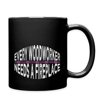 carpentry funny woodworking daddesign cabinetmaker - Tasse einfarbig - Schwarz - Rechts