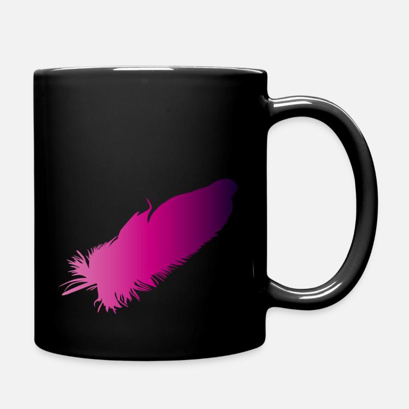 Feder - Tasse einfarbig - Schwarz