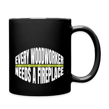 statement blogger carpenter jokes forestry - Tasse einfarbig - Schwarz - Rechts