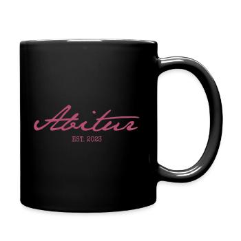 Abi '23 Motto mit Stil - Abitur Established 2023 - Tasse einfarbig - Schwarz - Rechts