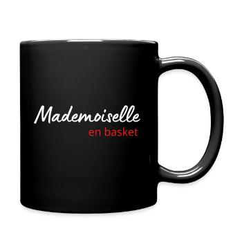 Mademoiselle en basket - Mug uni - noir - Droite