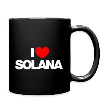 I love SOLANA - Tasse einfarbig - Schwarz - Rechts