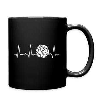 Heartbeat 20 sided cube - Full Colour Mug - black - Right