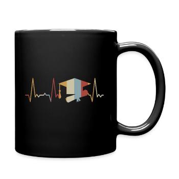 Heartbeat Graduation - Full Colour Mug - black - Right