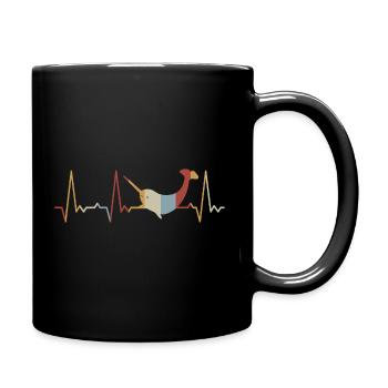 Narval battement de cœur - Mug uni - noir - Droite