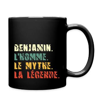 Benjamin l homme le mythe la légende - Mug uni - noir - Droite