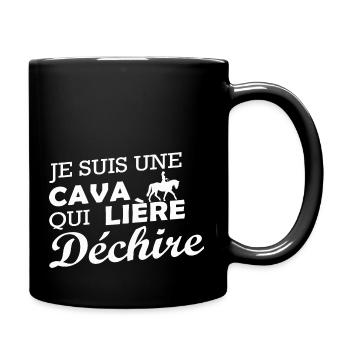 je suis une Cavalière qui déchire - Mug uni - noir - Droite