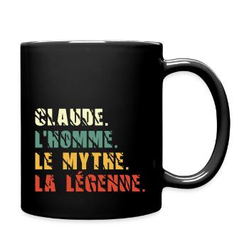 Claude l homme le mythe la légende - Mug uni - noir - Droite