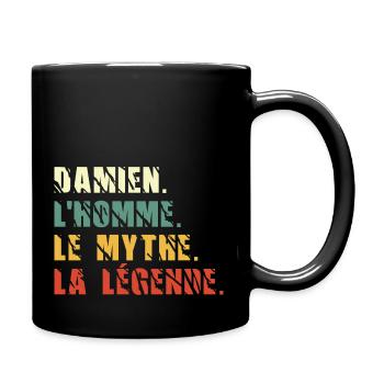 Damien l homme le mythe la légende - Mug uni - noir - Droite