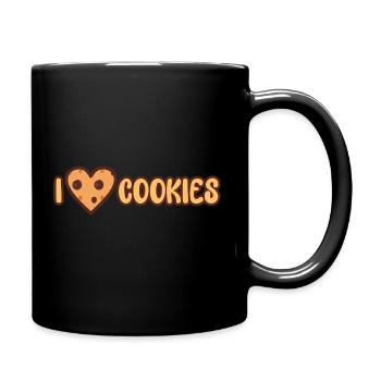 I love Cookies - Christmas Chocolate Cookie - Tasse einfarbig - Schwarz - Rechts
