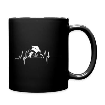 Graduation Heartbeat - Full Colour Mug - black - Right