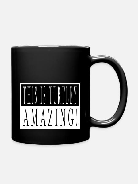 cool awesome tortoises earth save the turtles wave - Tasse einfarbig - Schwarz