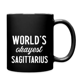 World's okayest sagittarius original gift zodiac - Mug uni - noir - Droite