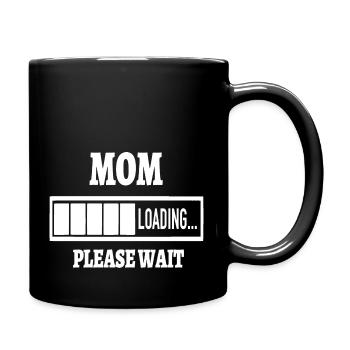 Mama lädt Mama Mama - Tasse einfarbig - Schwarz - Rechts