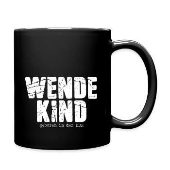 Wendekind Geboren in der DDR - Tasse einfarbig - Schwarz - Rechts