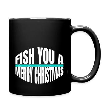 Happy awkward present fairy tail beards beard gang - Full Colour Mug - black - Right