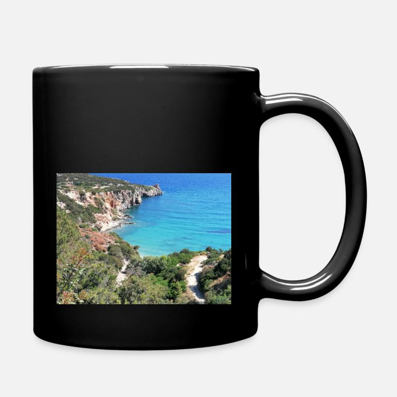 Wunderschöne Bucht auf Kreta - Tasse einfarbig - Schwarz