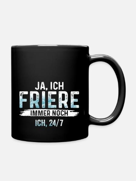 Frieren - Ja, ich friere immer noch ich, 24/7 - Tasse einfarbig - Schwarz