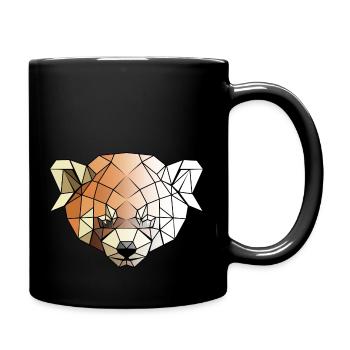 Red panda polygons - Full Colour Mug - black - Right