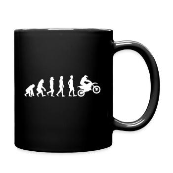 Motocross motorrad evolution weiß - Tasse einfarbig - Schwarz - Rechts