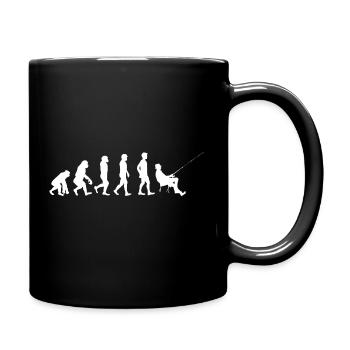 Angler Evolution weiß - Tasse einfarbig - Schwarz - Rechts