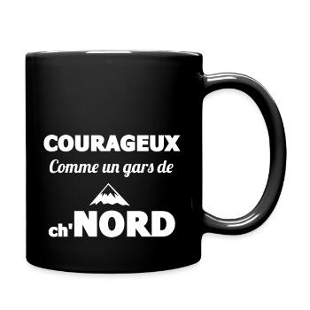 courageux comme un gars du nord cadeau - Mug uni - noir - Droite