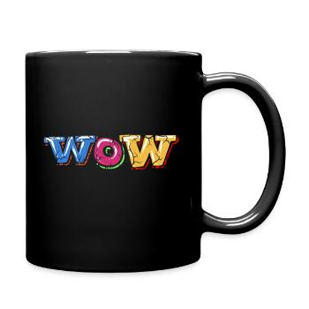 WOW - Tasse einfarbig - Schwarz - Rechts