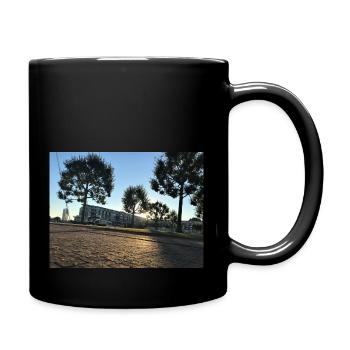 Rosenhof Travemünde - Tasse einfarbig - Schwarz - Rechts