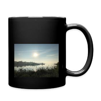 Hafen der BPoli und Deutschen Marine in Neustadt - Tasse einfarbig - Schwarz - Rechts