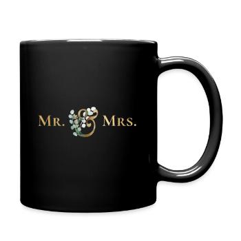 Mr. & Mrs. Eucalyptus customizable - Full Colour Mug - black - Right