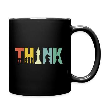 Pensez aux pièces d’échecs - Mug uni - noir - Droite