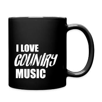 J’adore la musique country - Mug uni - noir - Droite