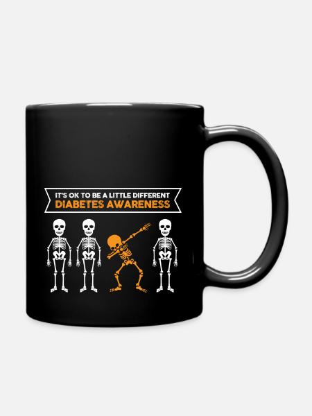 It's Ok To Be A Little Different Diabetes - Full Colour Mug - black