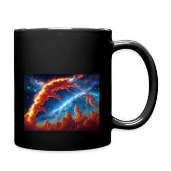 Blue Red Sky - Full Colour Mug - black - Right