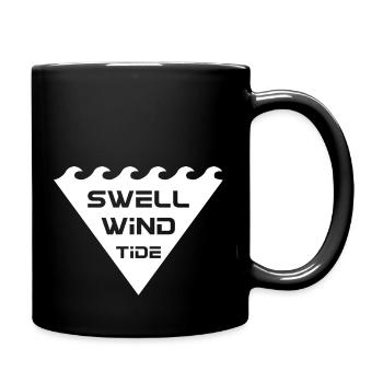 Surfing Surfboard Surfer Geschenkidee - Tasse einfarbig - Schwarz - Rechts
