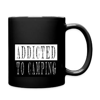 camping men america bday hike camping out van life - Tasse einfarbig - Schwarz - Rechts