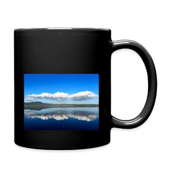 Nuages de réflexion sur le lac - Mug uni - noir - Droite