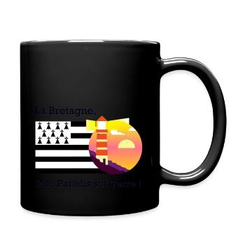 design drapeau breton paradis cadeau original - Mug uni - noir - Droite