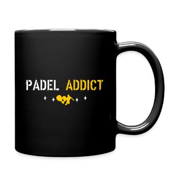 Padel Süchtig - Tasse einfarbig - Schwarz - Rechts
