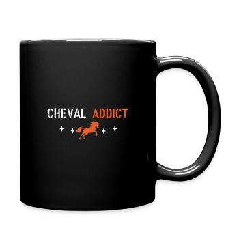 Horse addict - Full Colour Mug - black - Right