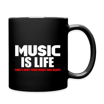 La musique, c’est la vie - Mug uni - noir - Droite